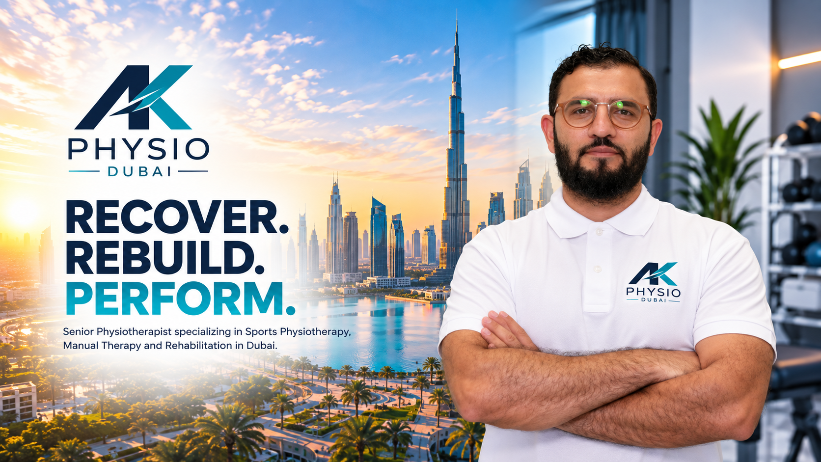 AK PHYSIO Dubai — Senior Physiotherapist specializing in Sports Physiotherapy, Manual Therapy and Rehabilitation